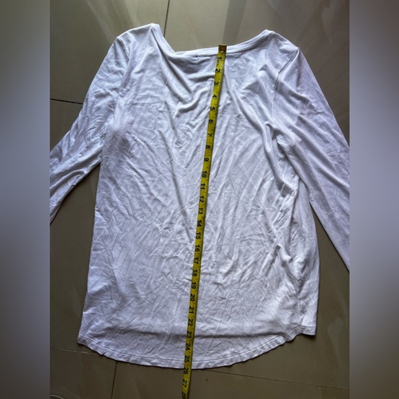 Paraphrase Long Sleeve Tunic Tee PARAPHRASE Women White PulloverT-Shirt Size M - Picture 5 of 16